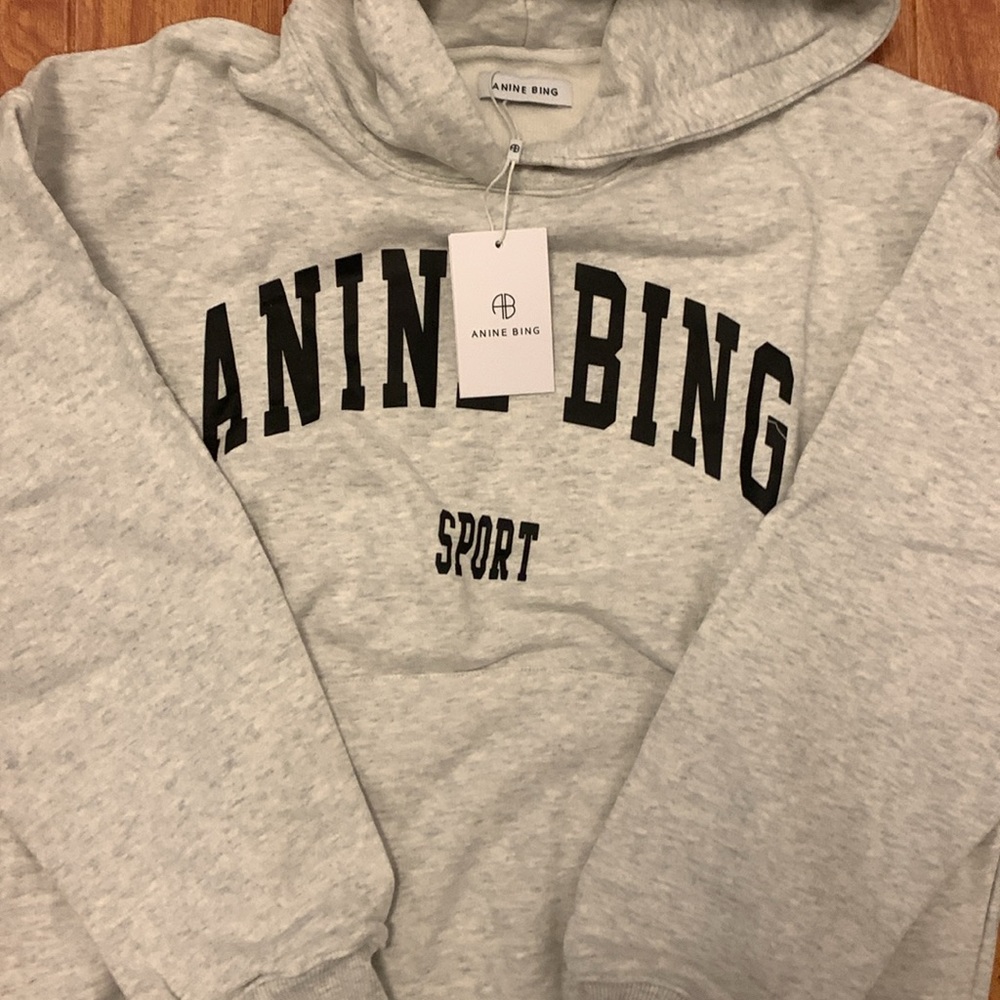 ANINE BING Gray Hoodie Sweater for Men - Picture 2 of 5